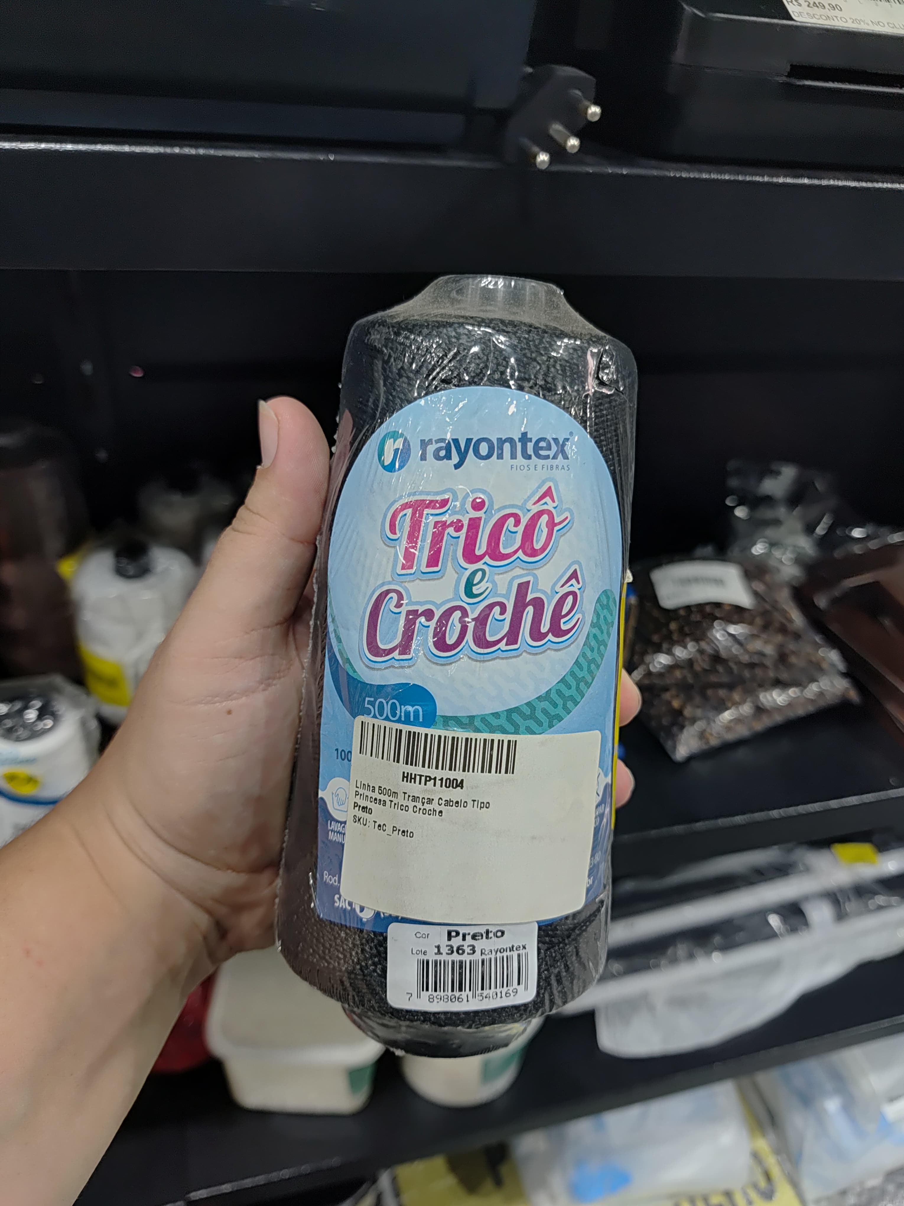 Linha 500m Trançar Cabelo Tipo Princesa Trico Croche - 1