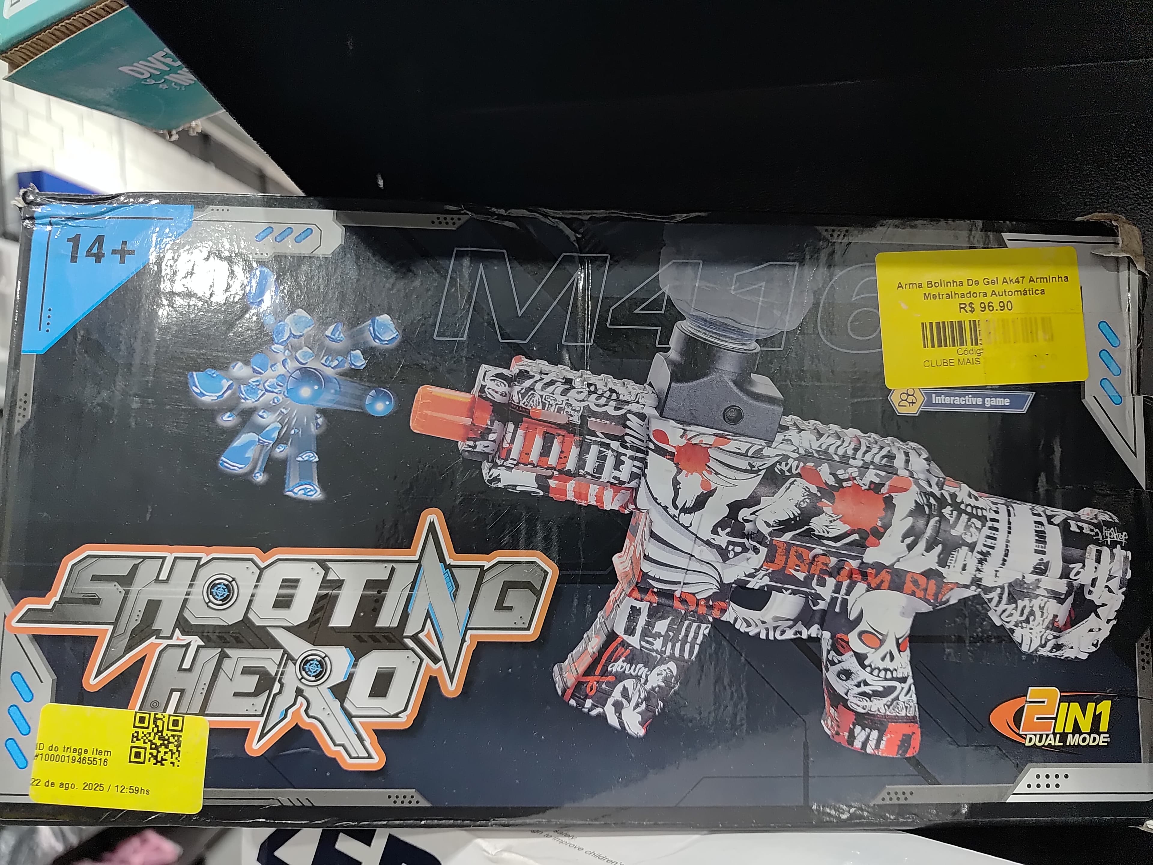 Arma Bolinha De Gel Ak47 Arminha Metralhadora Automática - 1