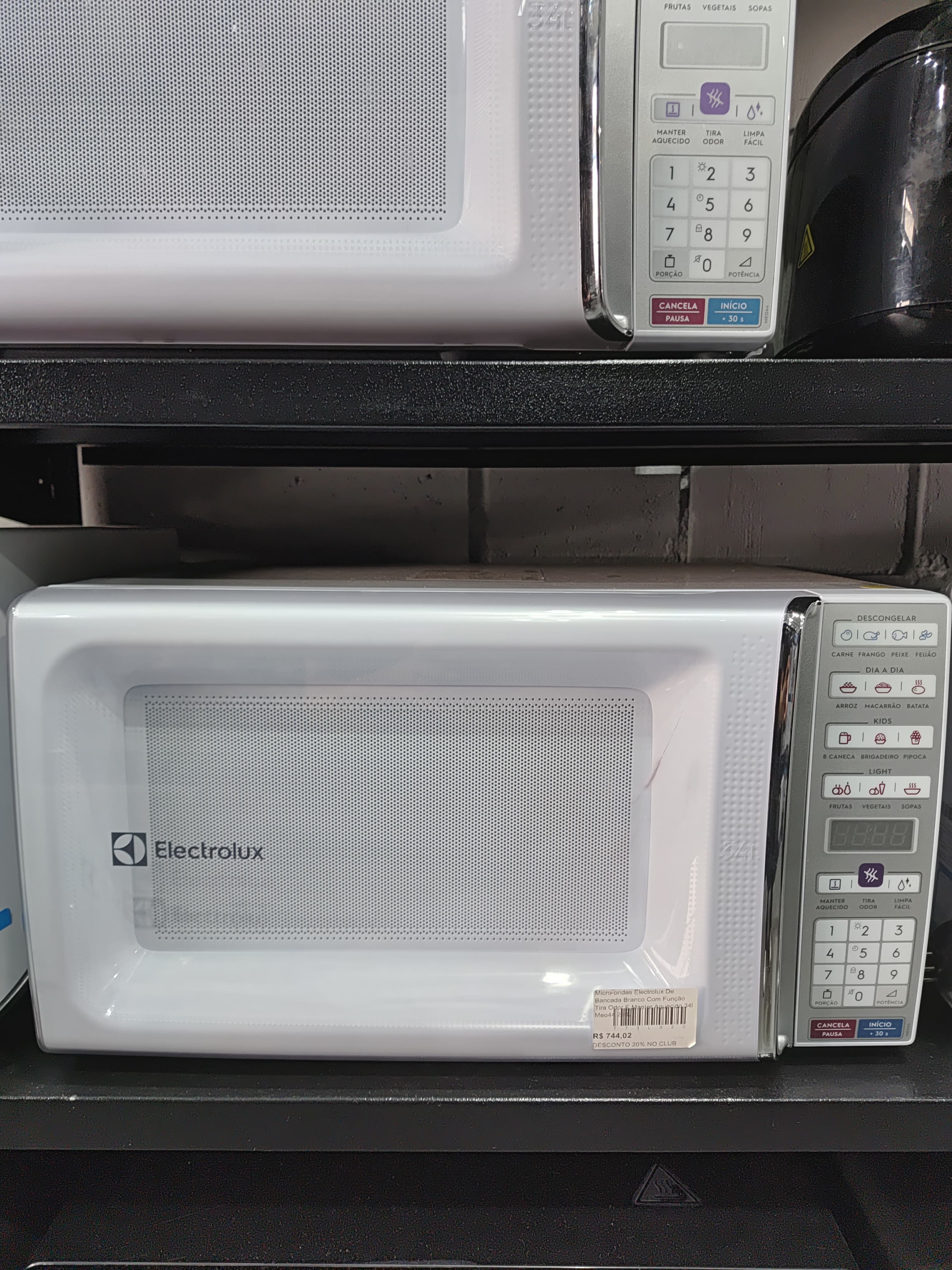 Micro-ondas Electrolux De Bancada Branco Com Função Tira Odor E Manter Aquecido 34l Meo44 220v - 1